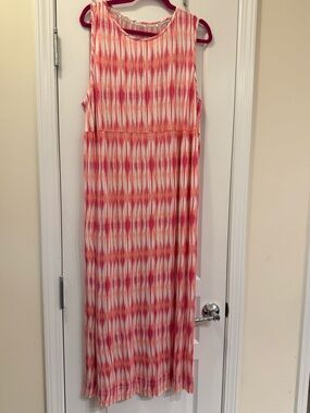 Koolaburra Pink/Orange/White Patterned Tank Dress